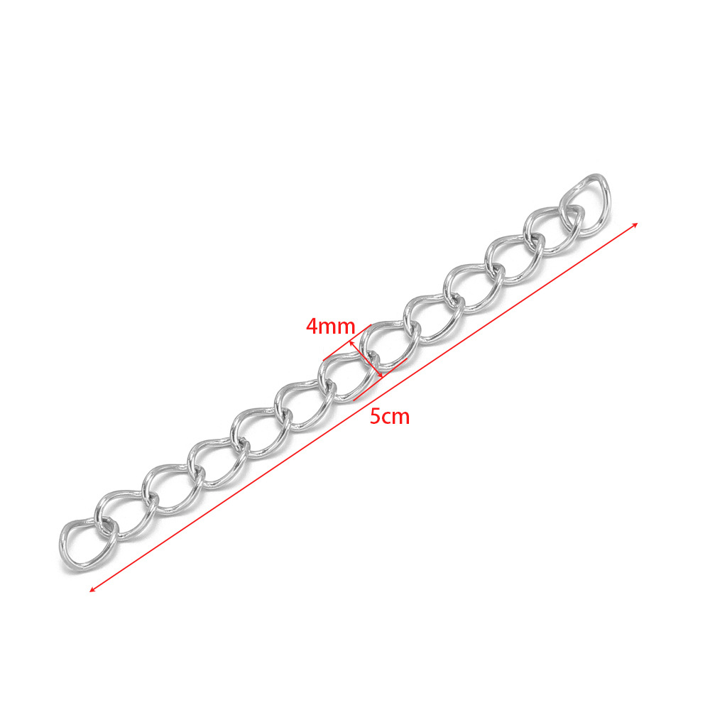 6:4mm wide 06 large hole tail chain 5cm steel color