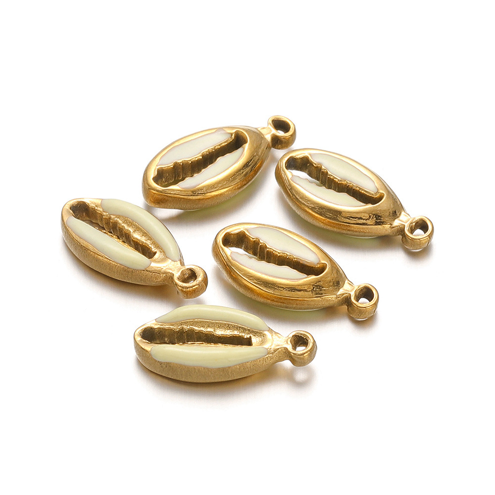 8:8*17mm golden double-sided oil dripping shell yellow