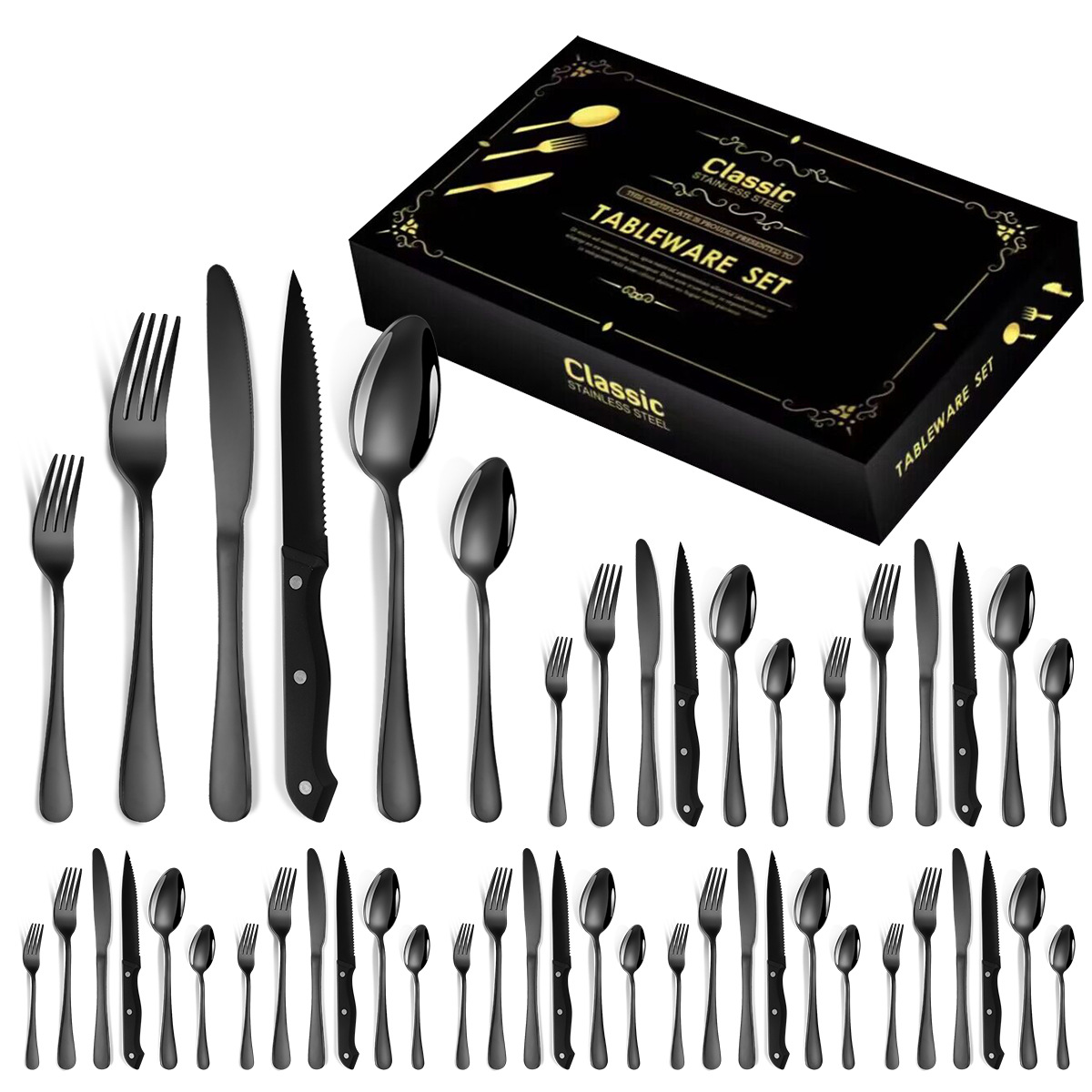Black 48-piece set