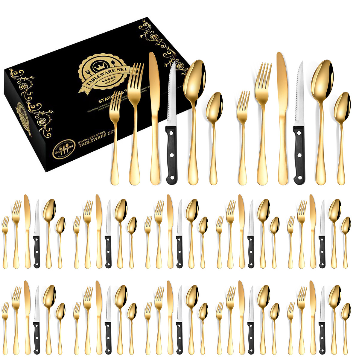 Gold 72-piece set