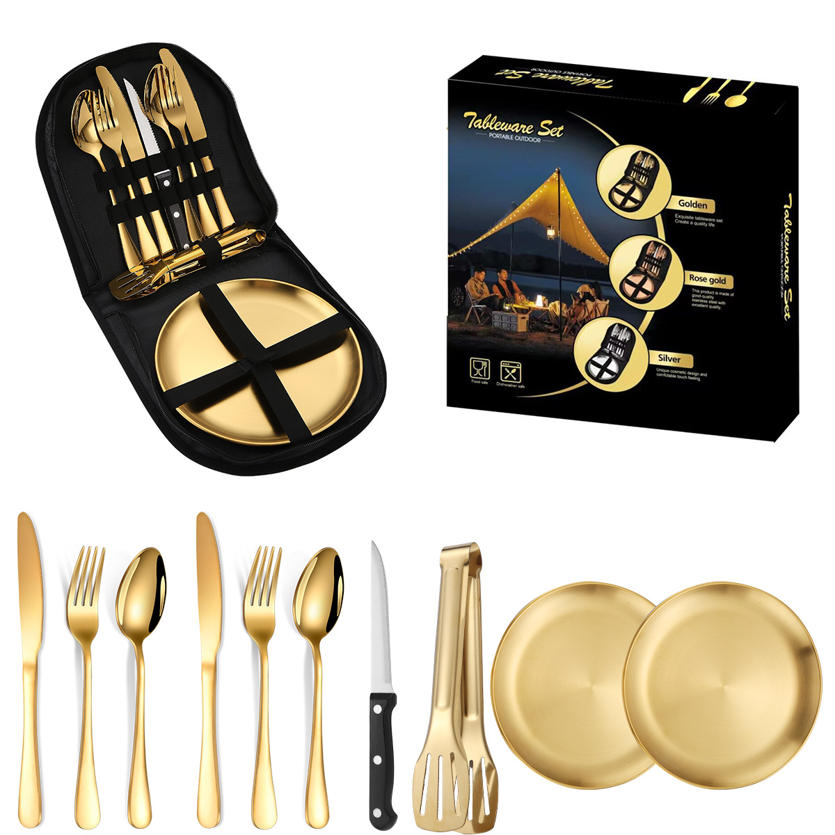 Gold suit (black meal bag)