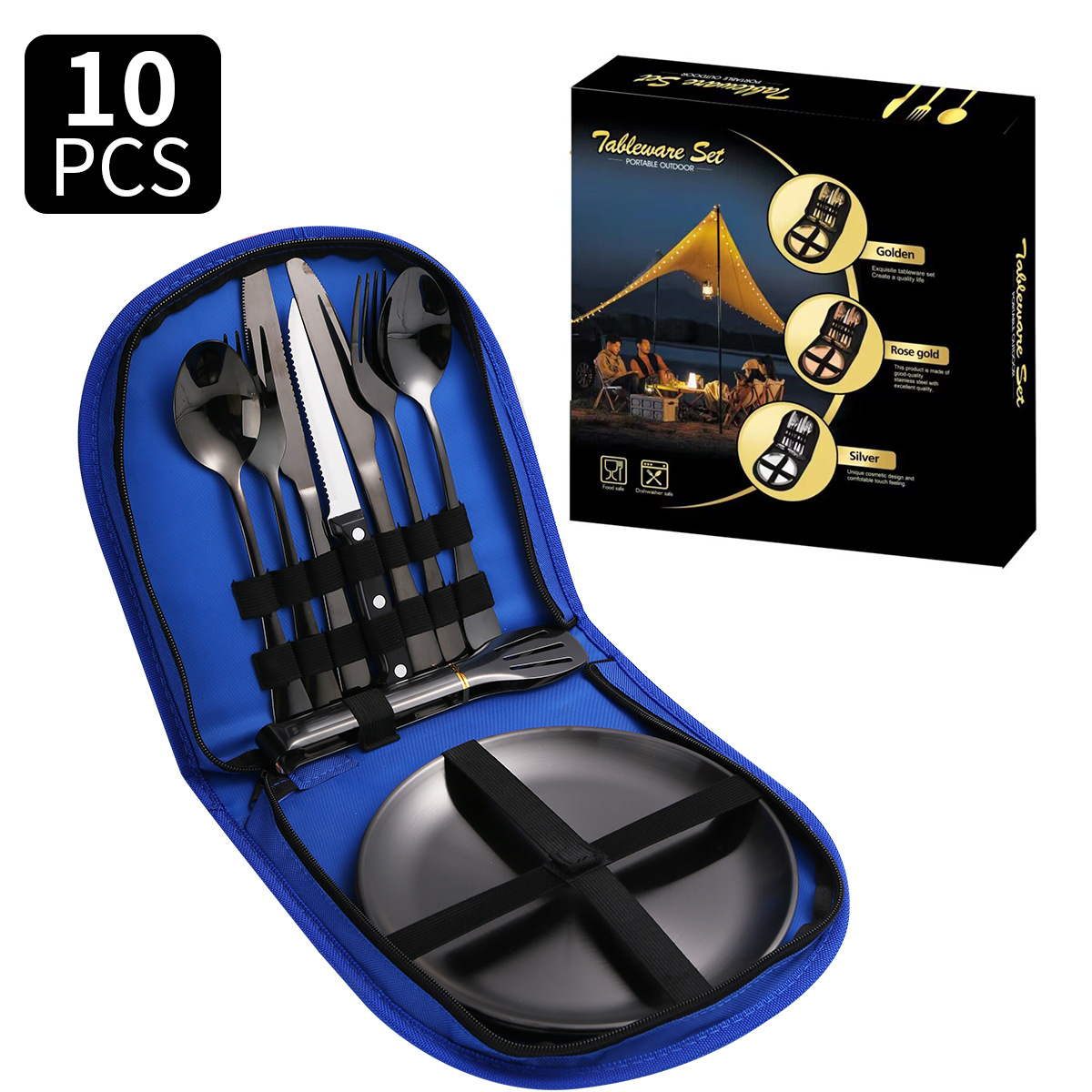 Black set (Blue Meal bag)