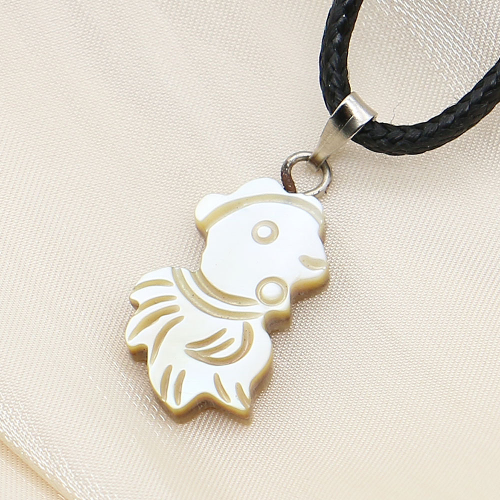 Yellow butterfly shell necklace
