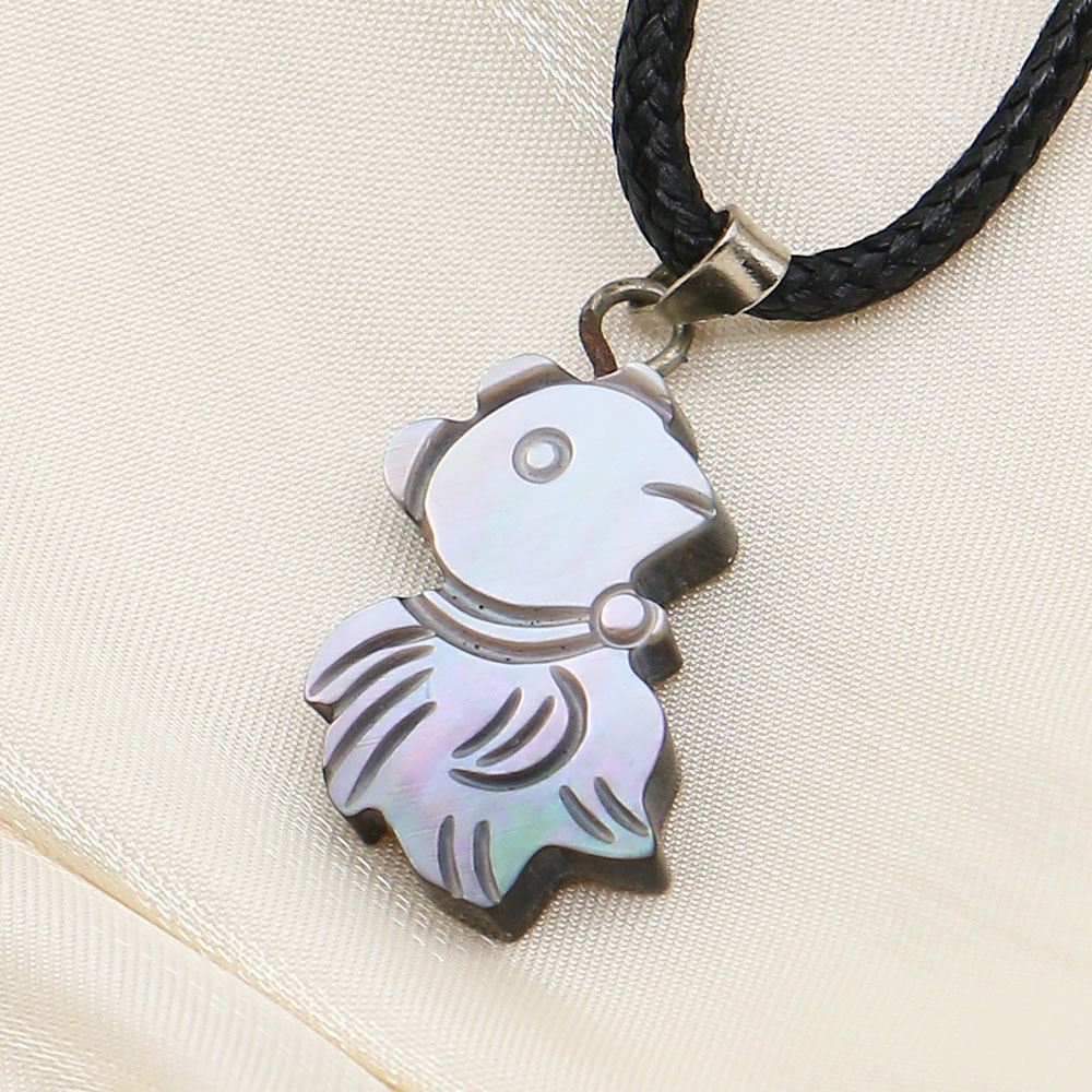 Black butterfly shell necklace