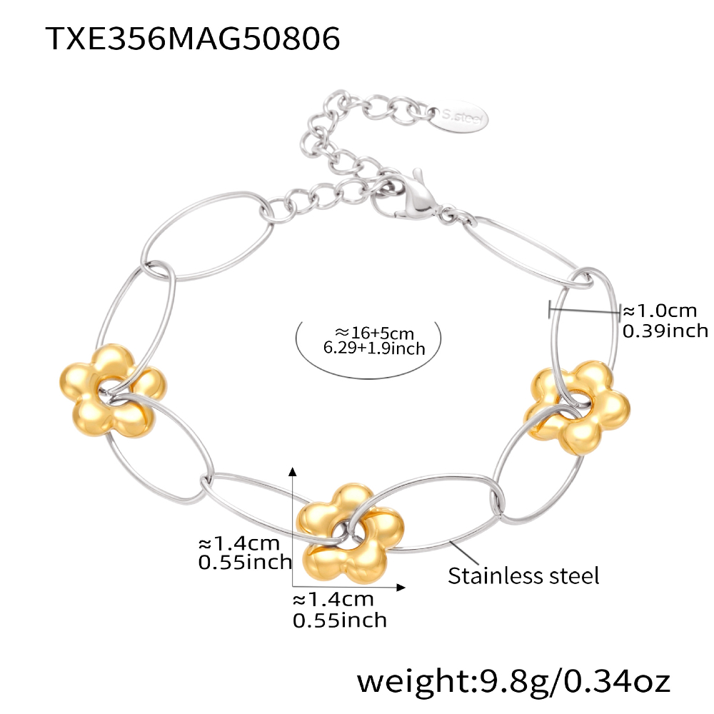 Interlaced gold bracelet