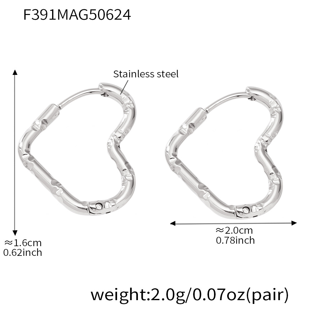 F391-steel coloold earringsr earrings