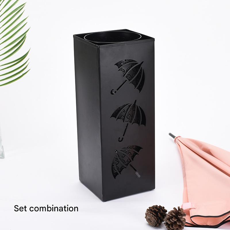 5007.5010 square umbrella   round four-leaf clover blister pack black