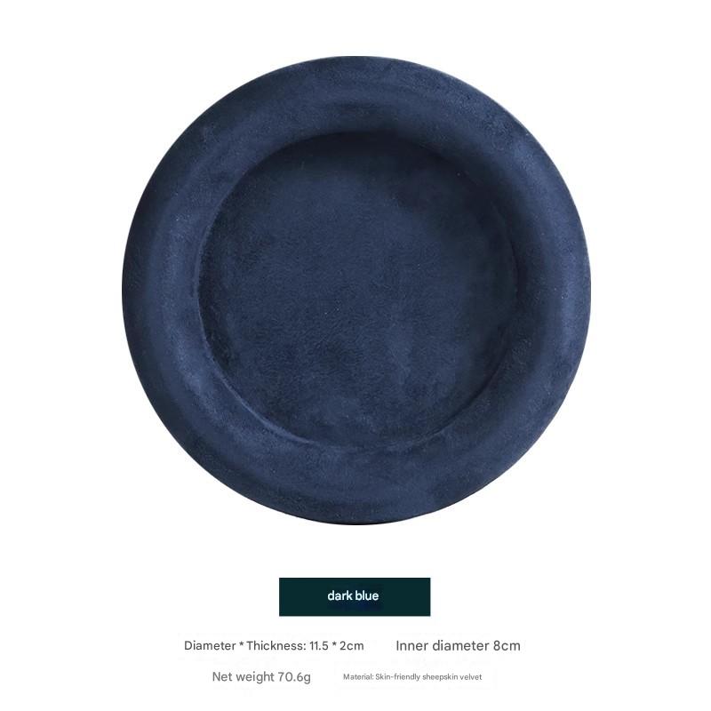23:Cashmere leather small disc-Blue