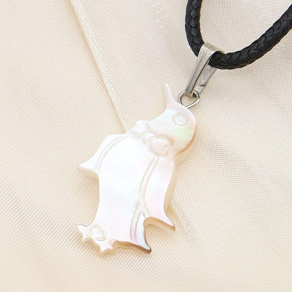 White butterfly shell necklace