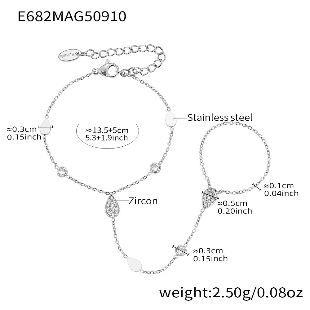 6:E682- Steel color bracelet