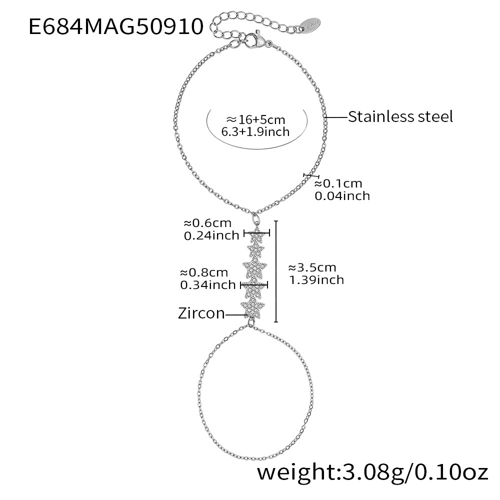 10:E684- Steel color bracelet