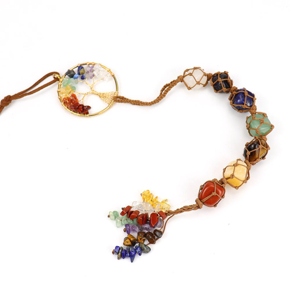 Golden Round Tree Root Life Tree Pendant