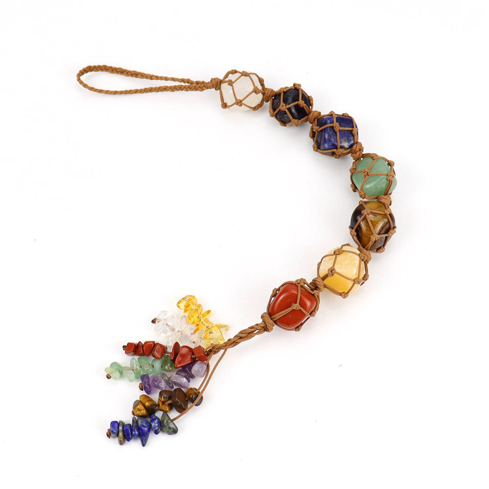 1:Single stone woven pendant