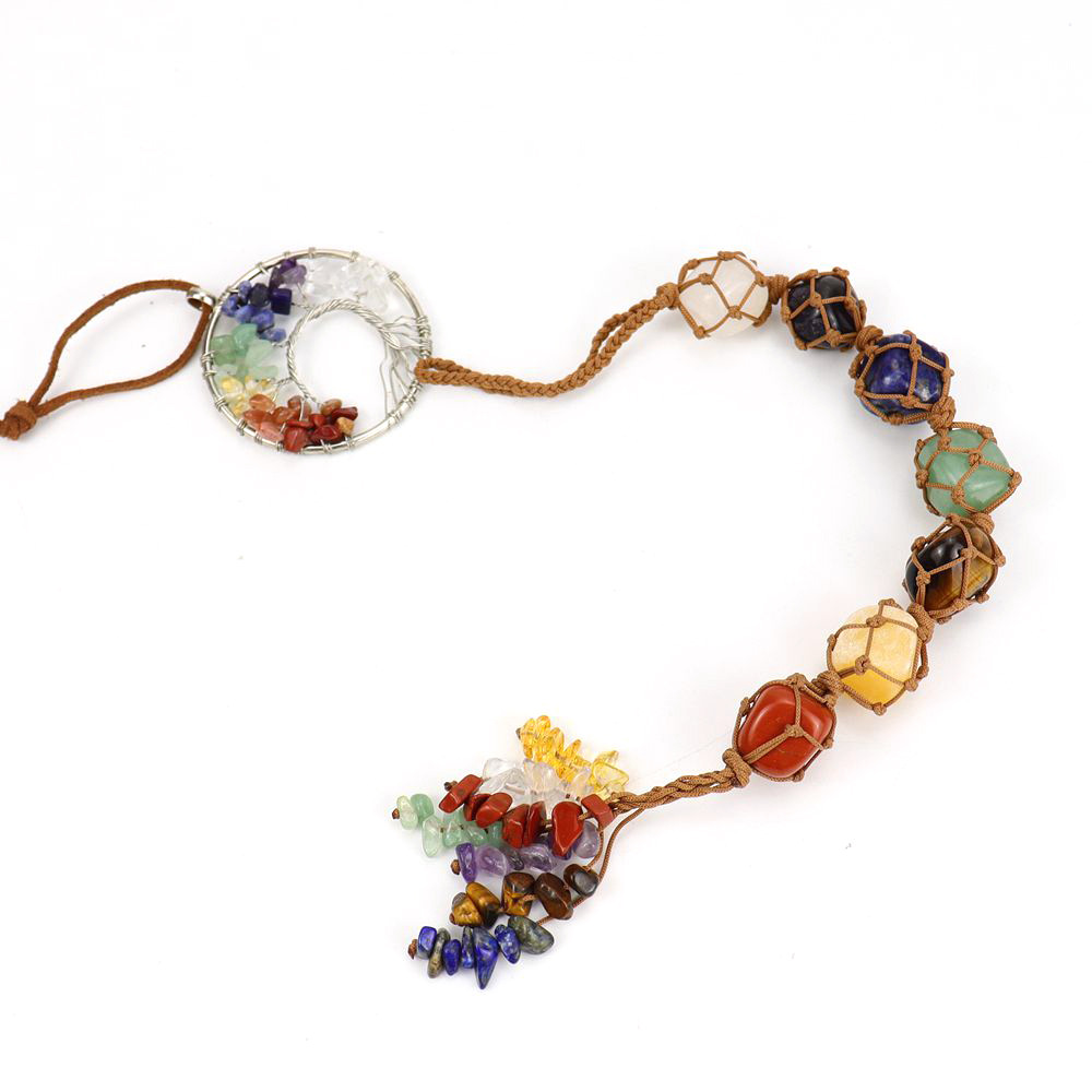 4:silver curved tree of life pendant