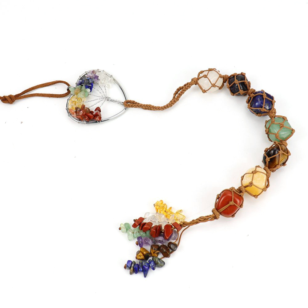 12:silver heart-shaped ordinary tree of life pendant