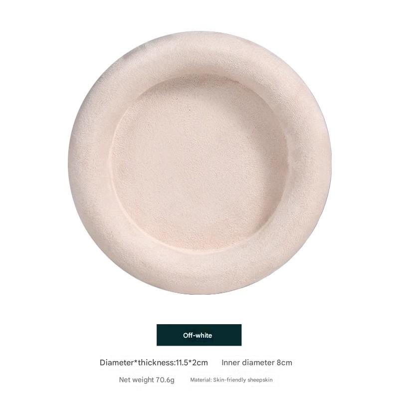 24:Cashmere leather small disc-beige