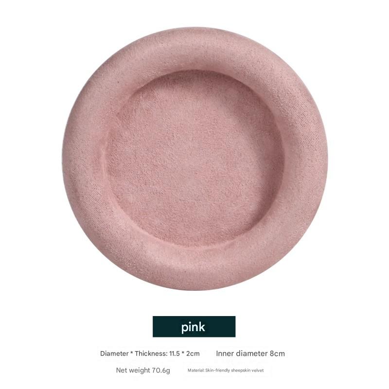 25:Cashmere leather small disc-pink