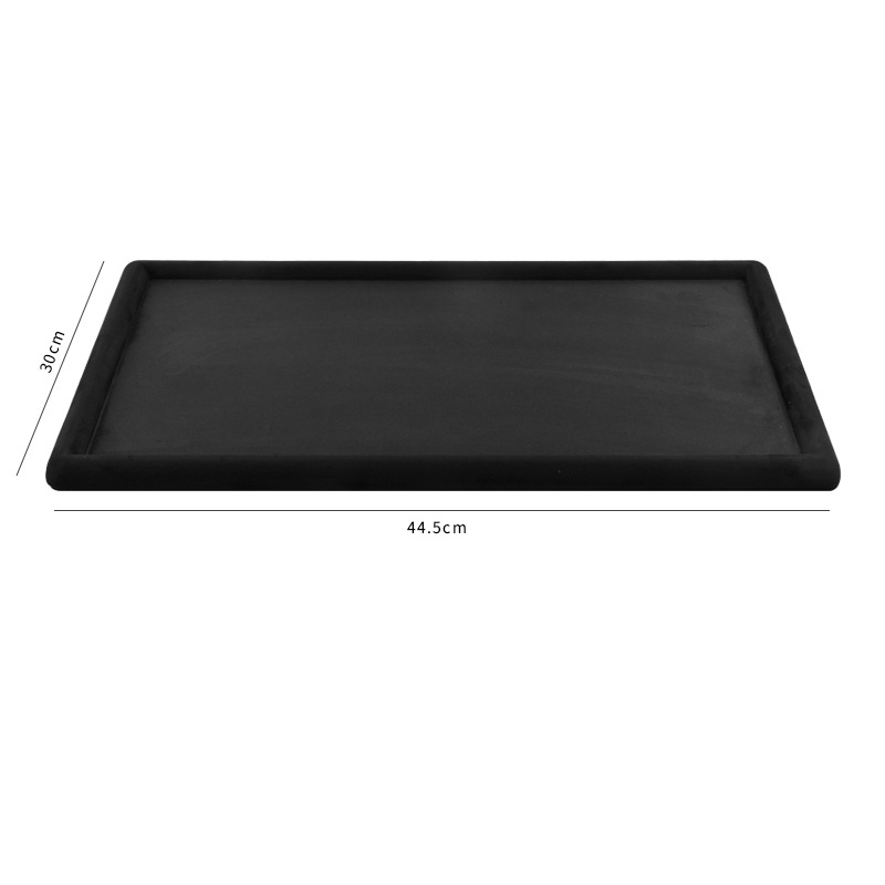 30:Black rectangular plate extra large