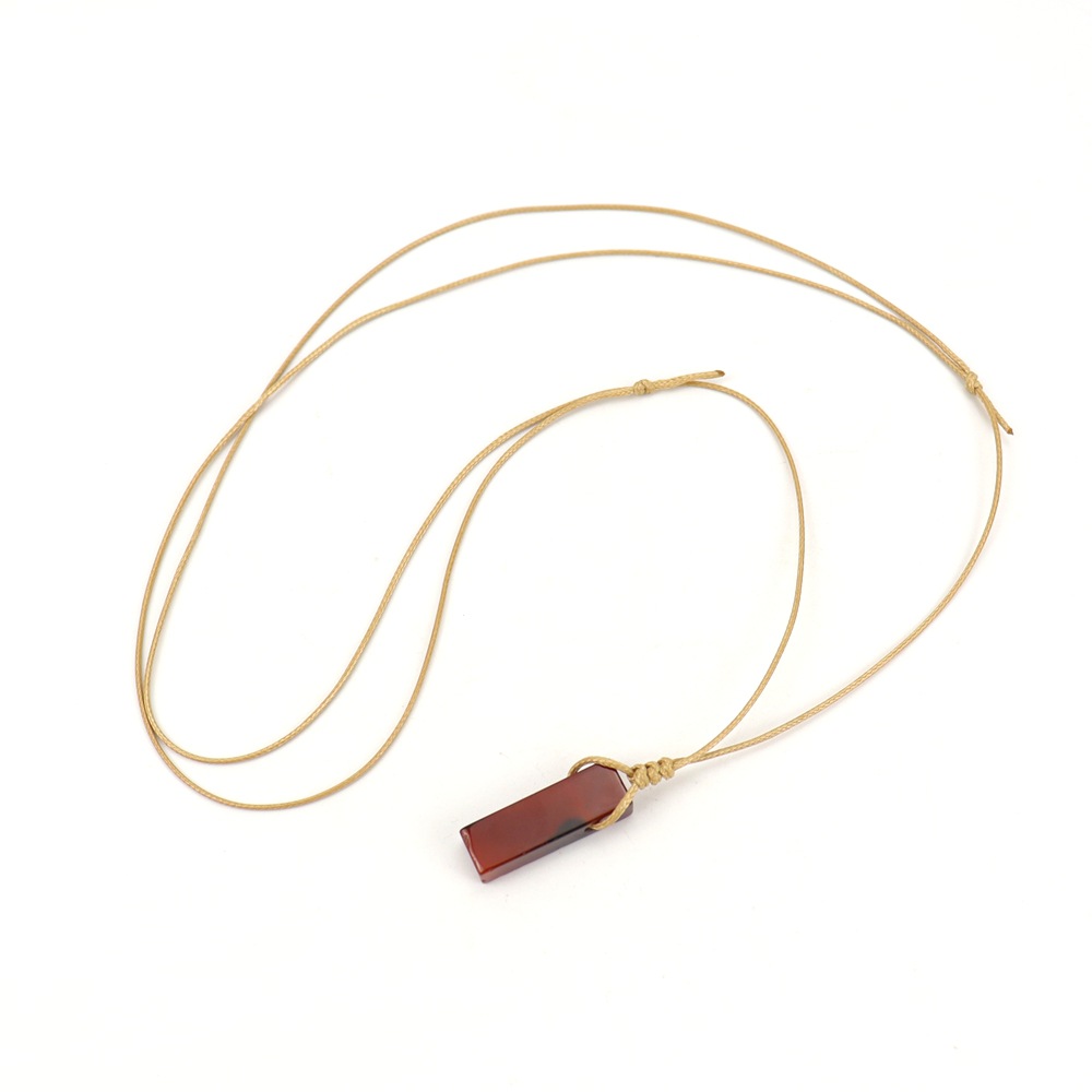 4:Brown braid red agate