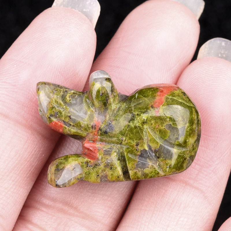 9:Flower green stone