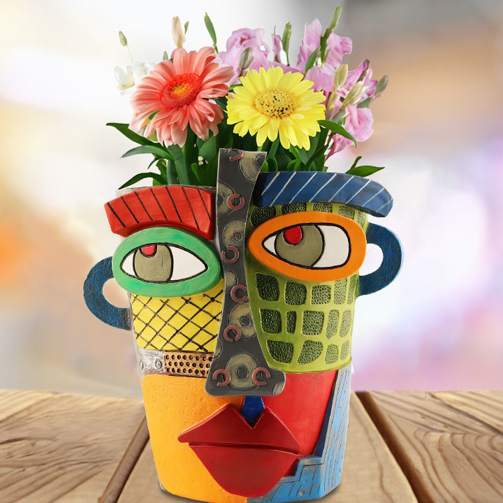Abstract colorful flowerpot {regular style}