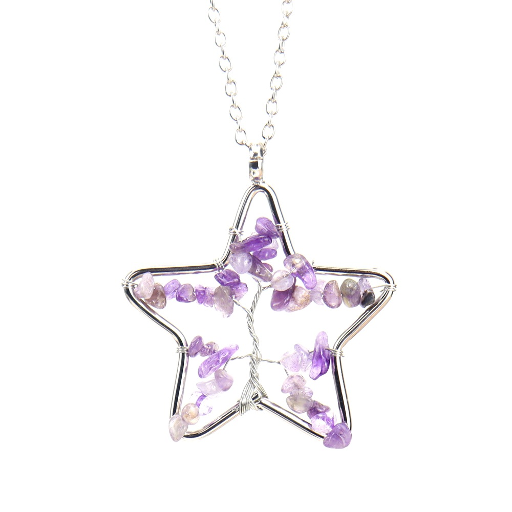 Silver loose tree   amethyst