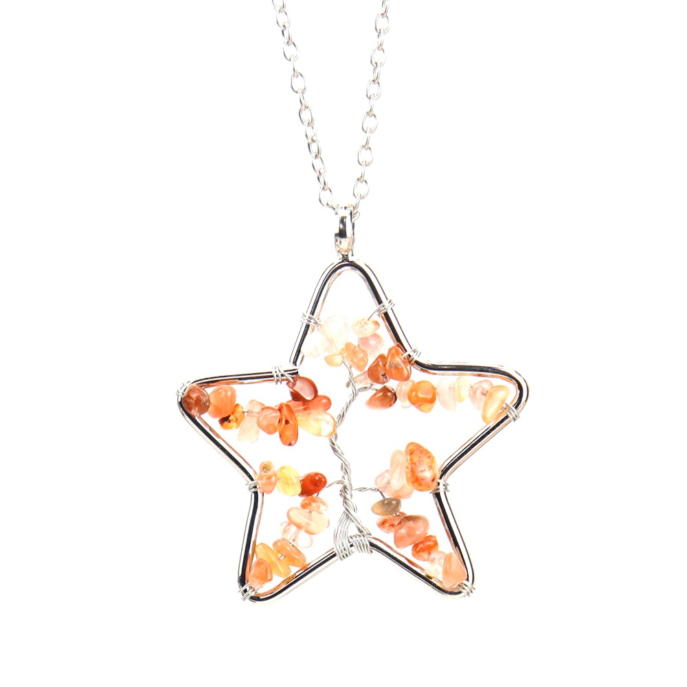 Silver loose tree   red agate