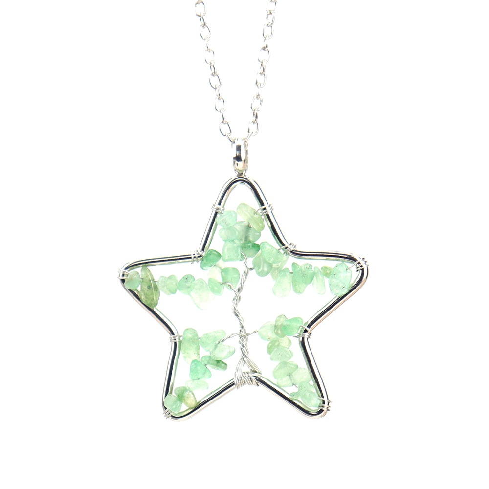 5:Silver scattered tree   green aventurine