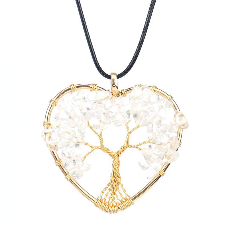 Leather Rope White Crystal