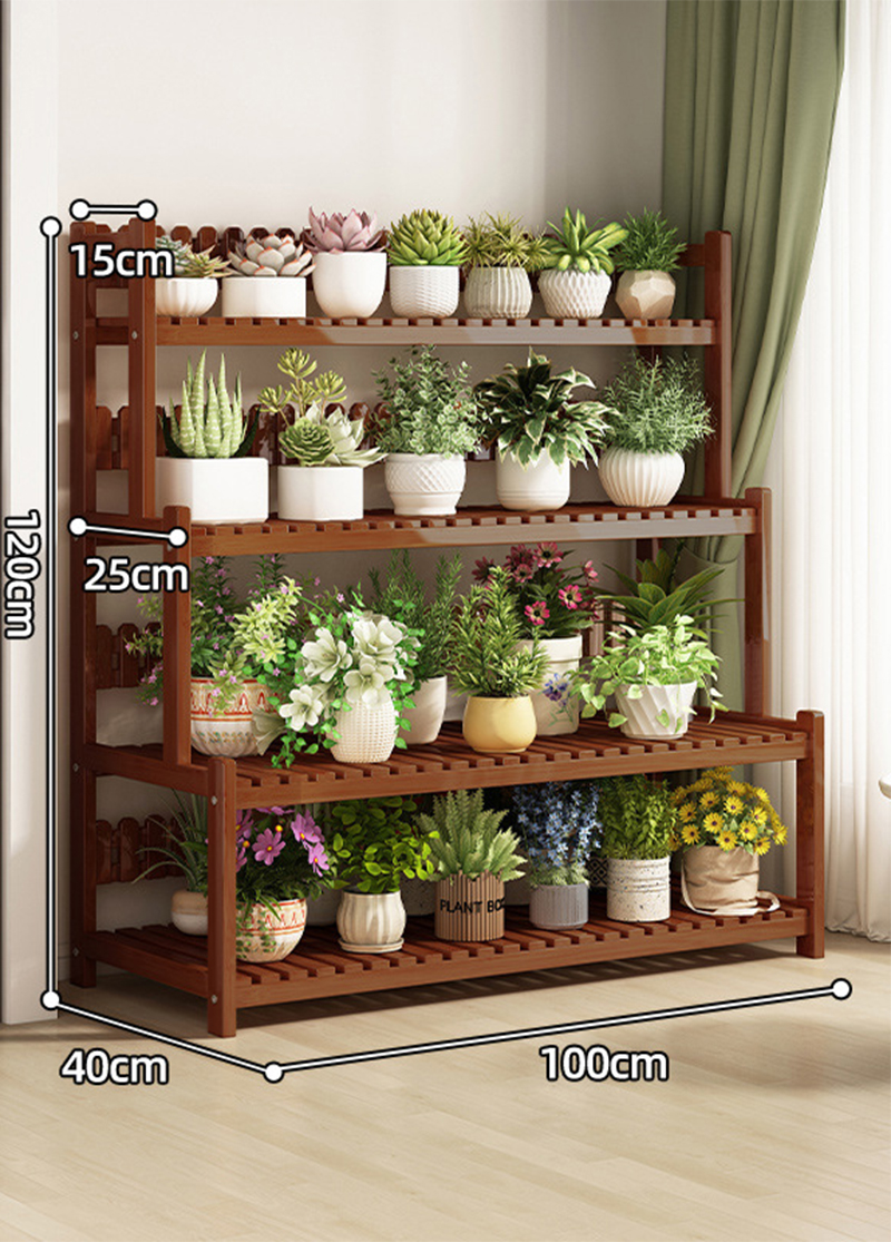 Tea four-layer 100 long [send gardening three-piece set]]