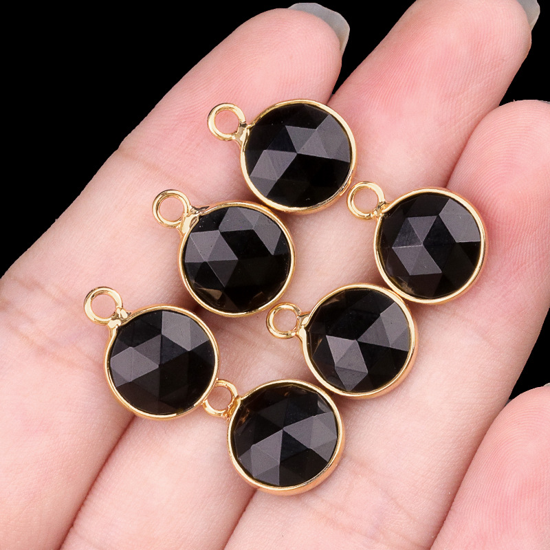 10mm single hanging obsidian (single)