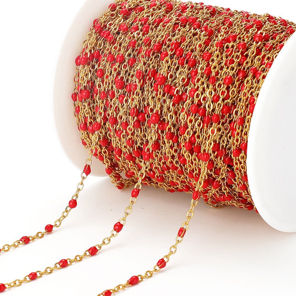 7:Red and gold chain