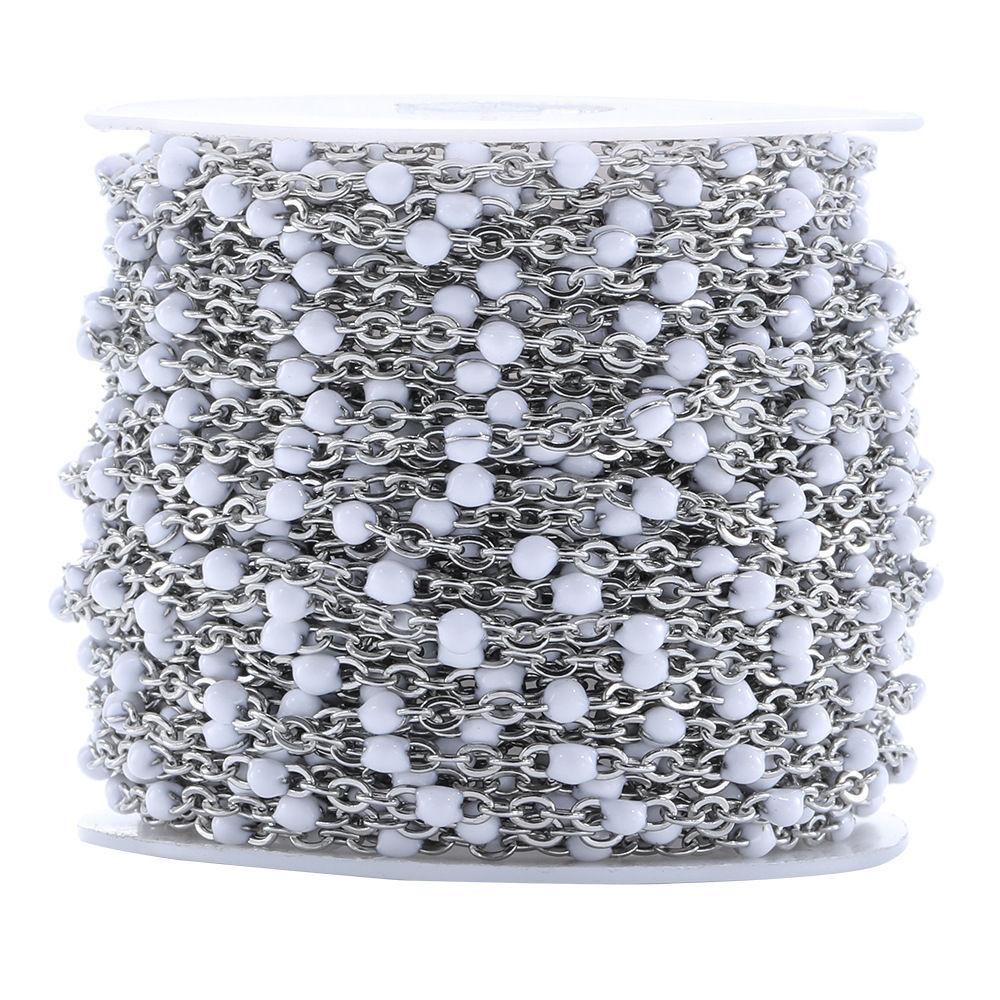 16:White steel chain