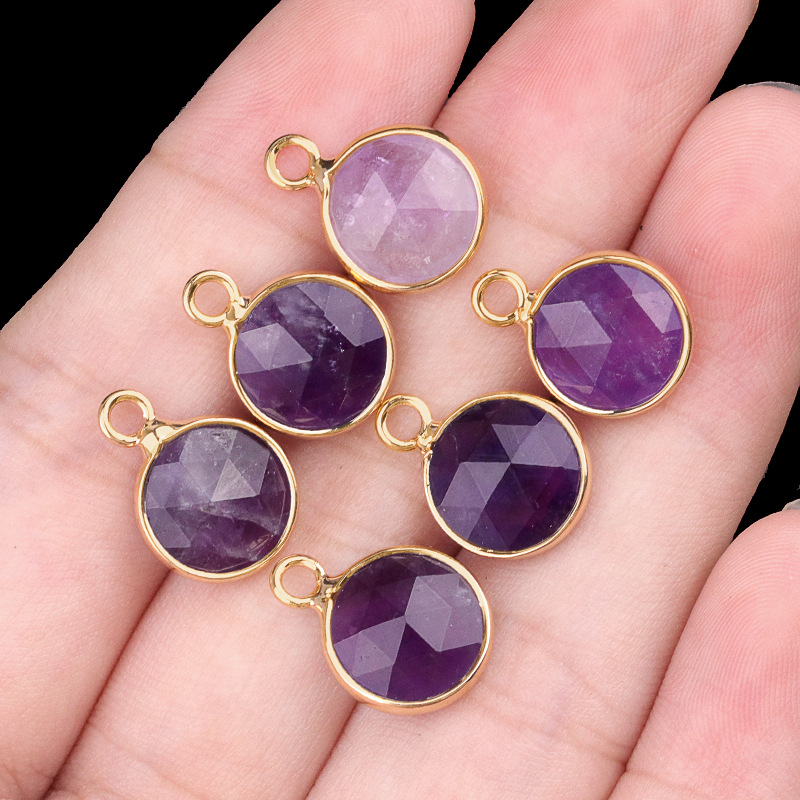 2:10mm single hanging amethyst (single)
