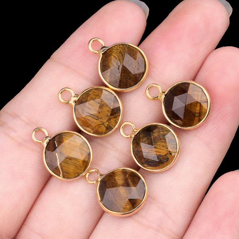 4:10mm single hanging tiger eye stone (single)