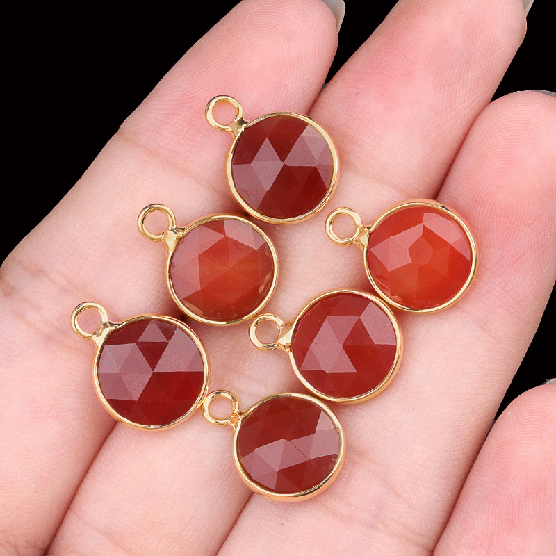 5:10mm single hanging red agate (single)