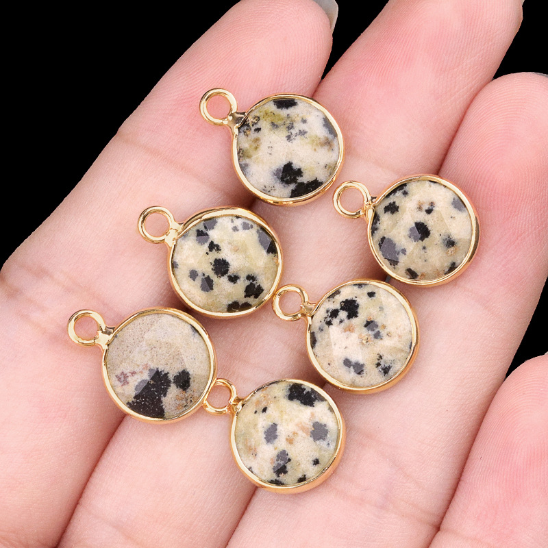 8:10mm single hanging spotted stone (single)