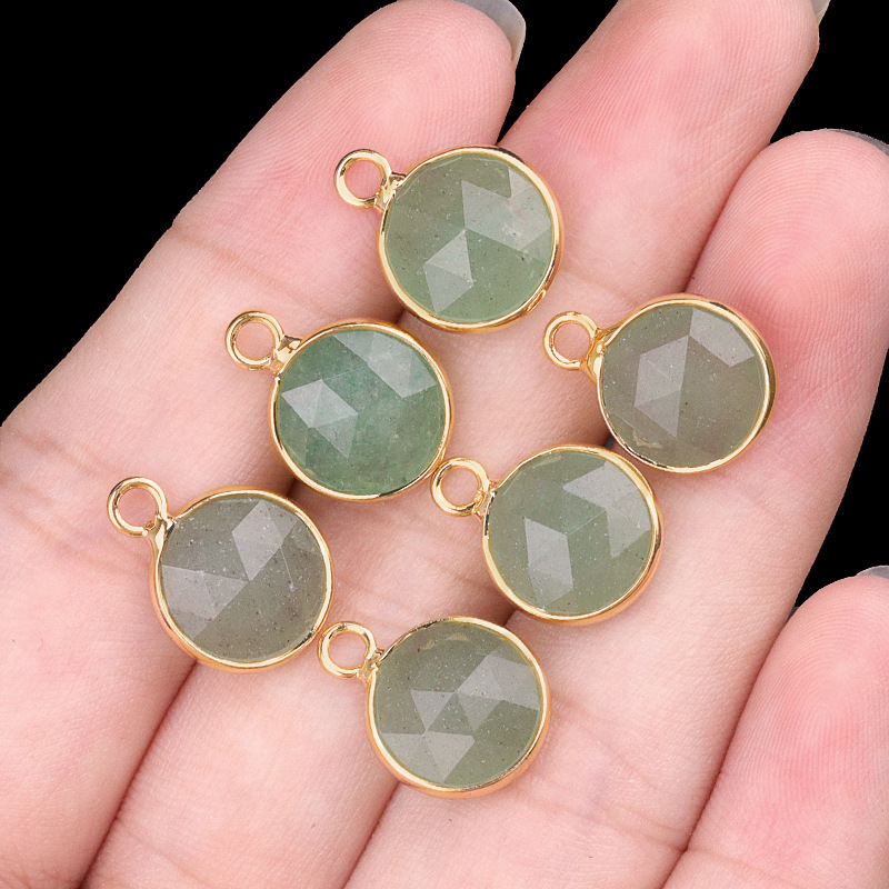 11:10mm single hanging green aventurine (single)