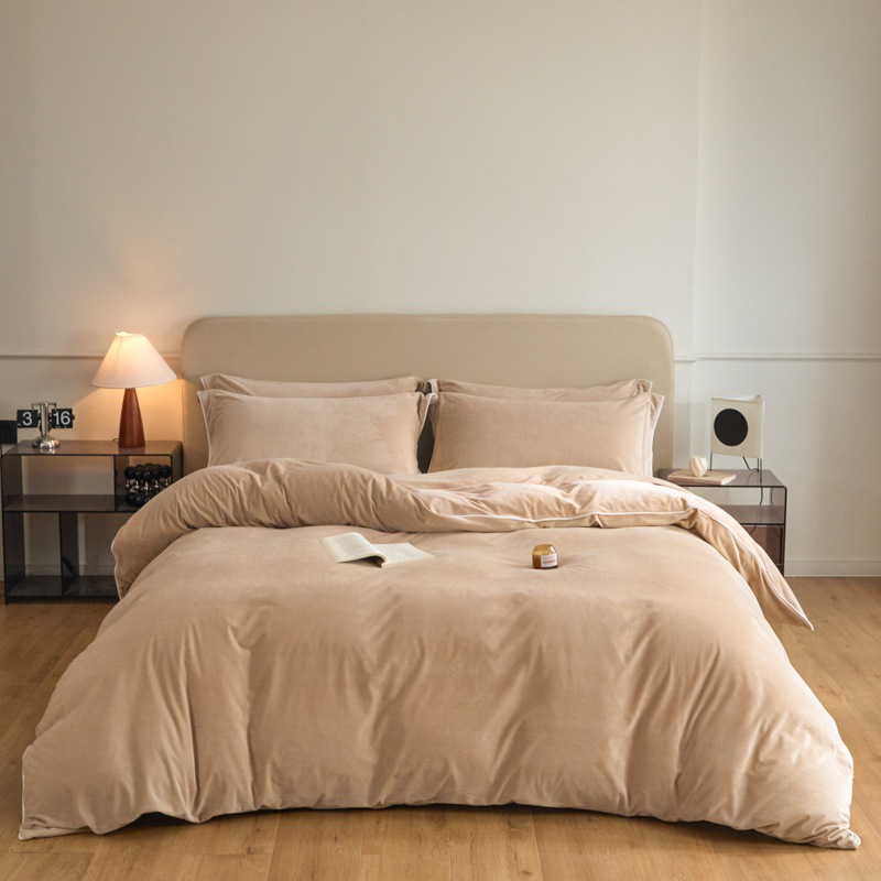 Solid color-apricot [high-density short plush]