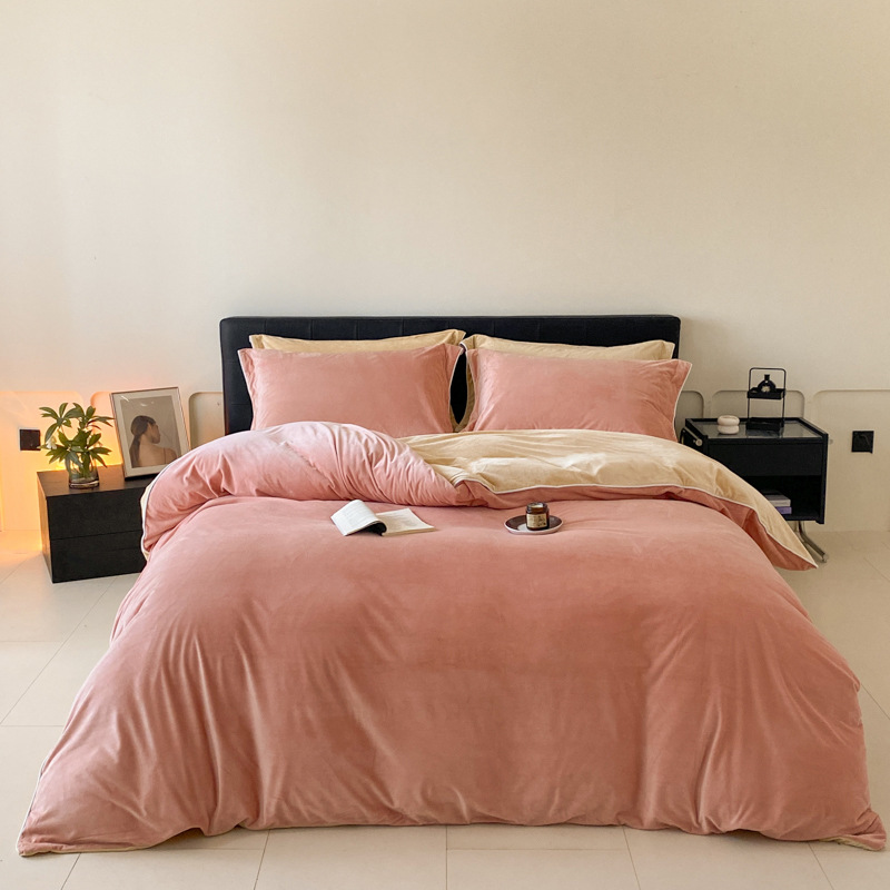 Orange pink cheese [high-density short plush]