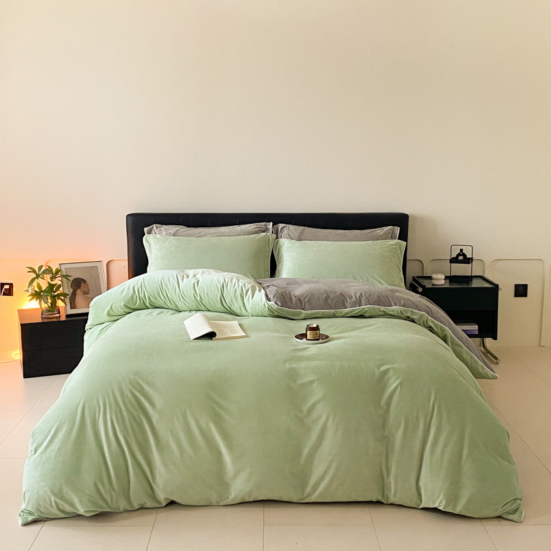 Sprout green light gray [high-density short plush]