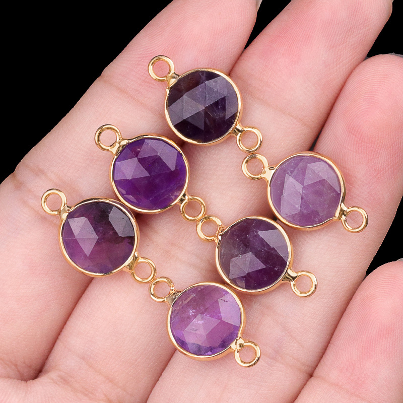 10mm double hanging amethyst (single)