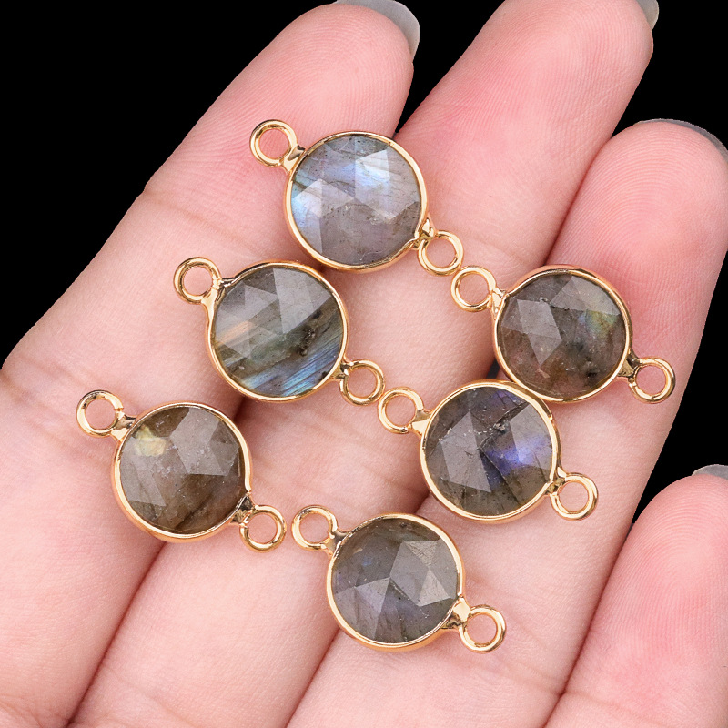 6:10mm double hanging labradorite (single)