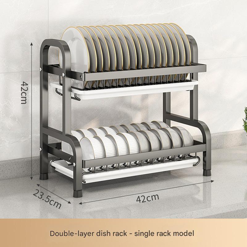 [single frame] black double layer-with water tray (thick)