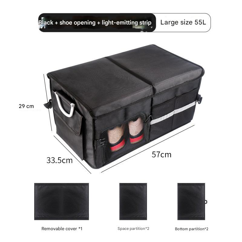 black storage box large with shoe place
