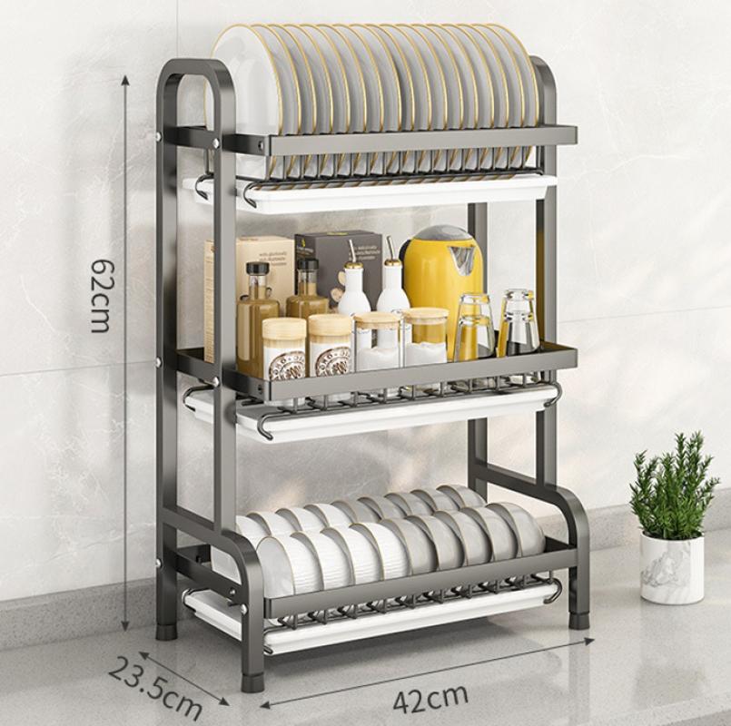 [single frame] black three-layer-with water tray (thickened)