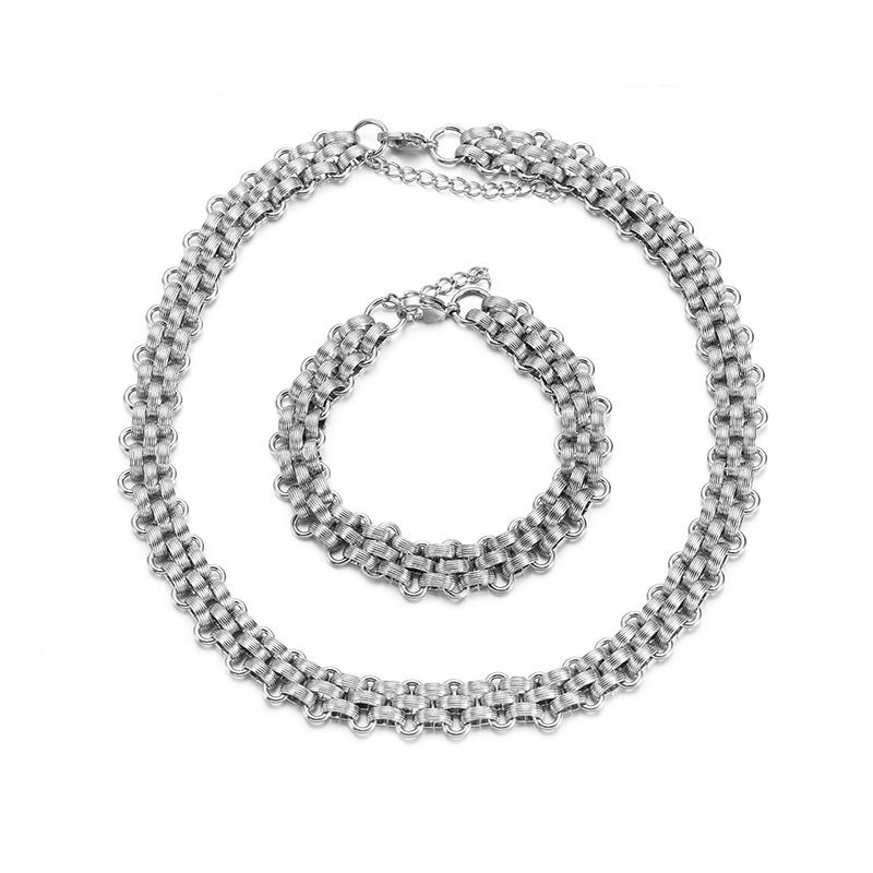 The bracelet is steel color