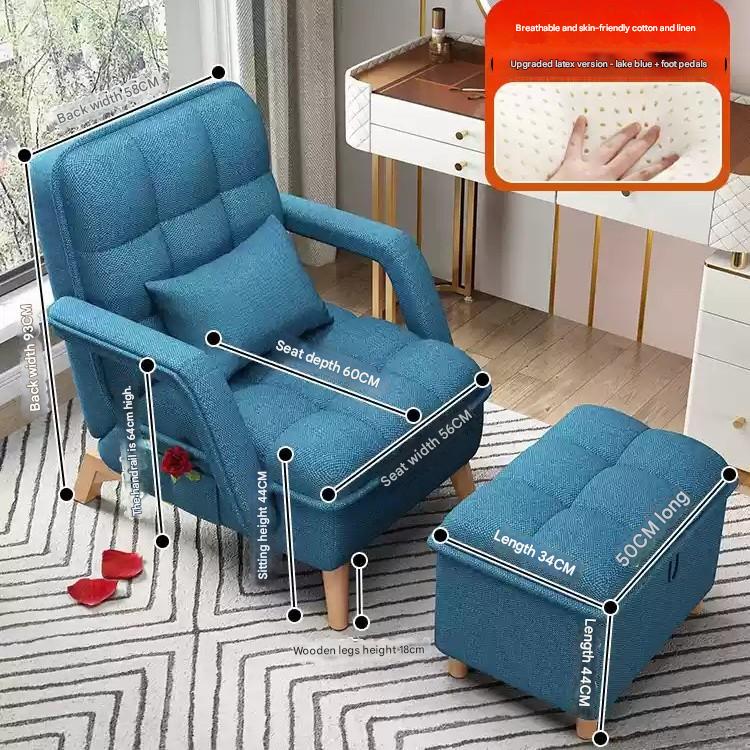 D22010 upgraded latex fabric, lake blue, including pedal df