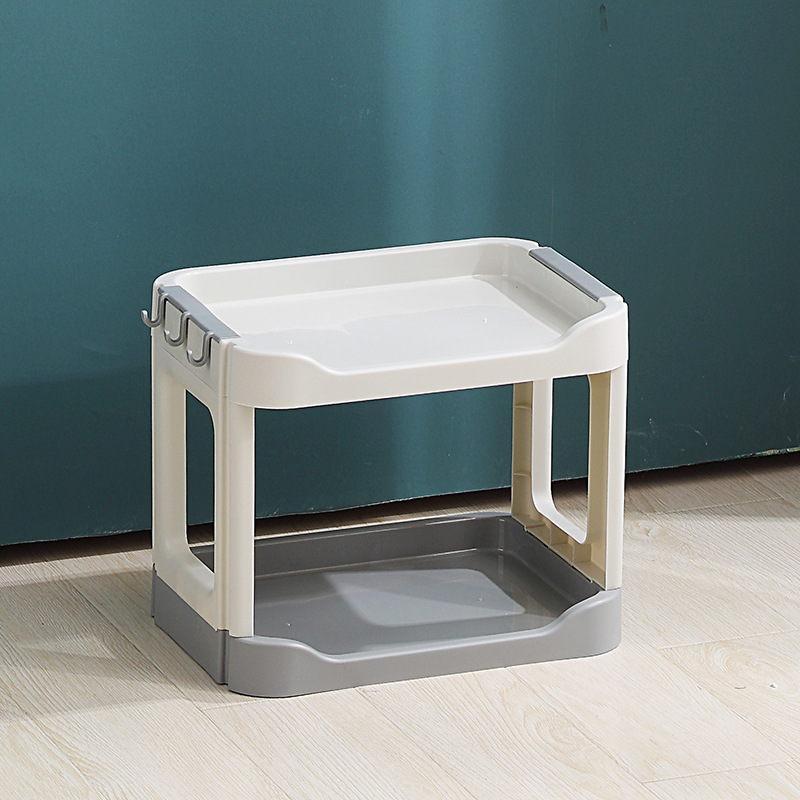 White storage rack (2 floors)