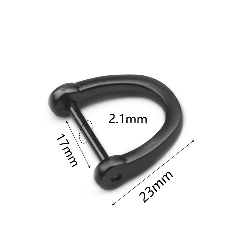6:black horseshoe buckle 17mm rod 2.1 inside